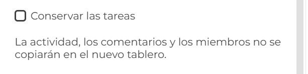 Conservar tareas