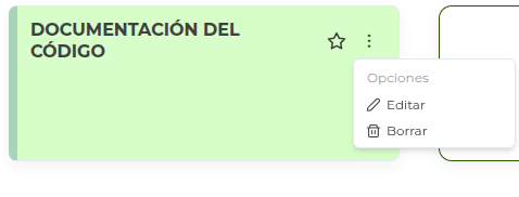 Editar o eliminar tablero