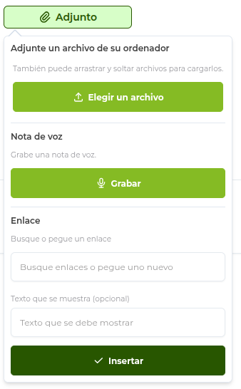 Adjuntar archivos