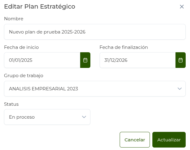 editar plan