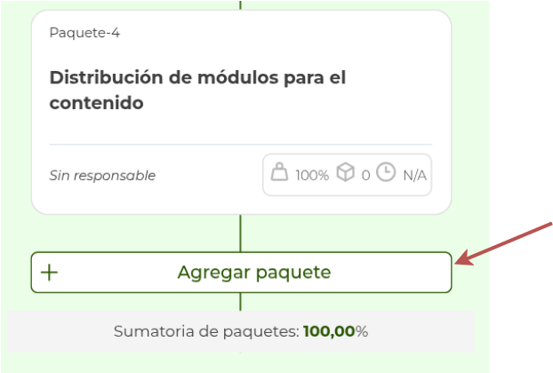 boton para agregar un paquete