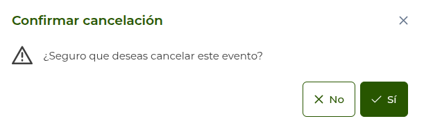 cancelar evento
