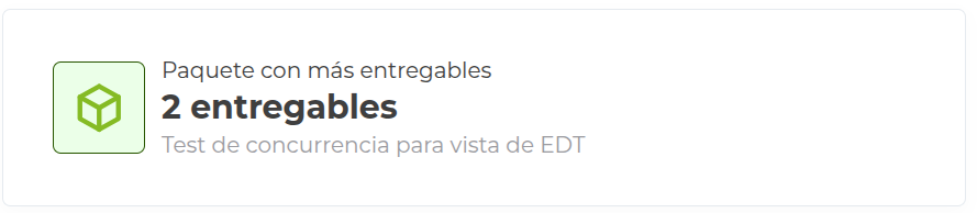 mayor numero de entregables