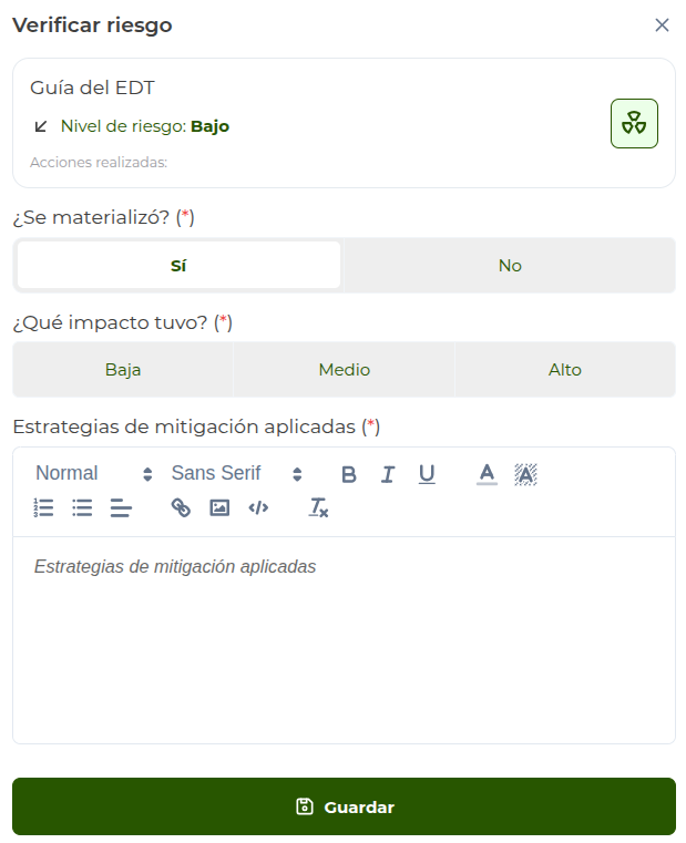 riesgo materializado