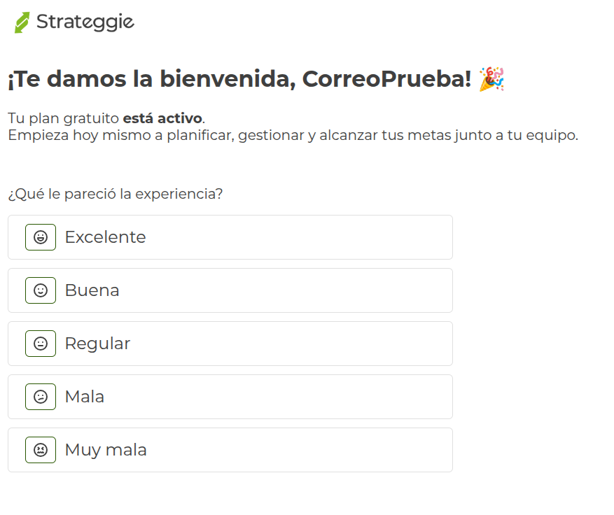 Calificación de la experiencia