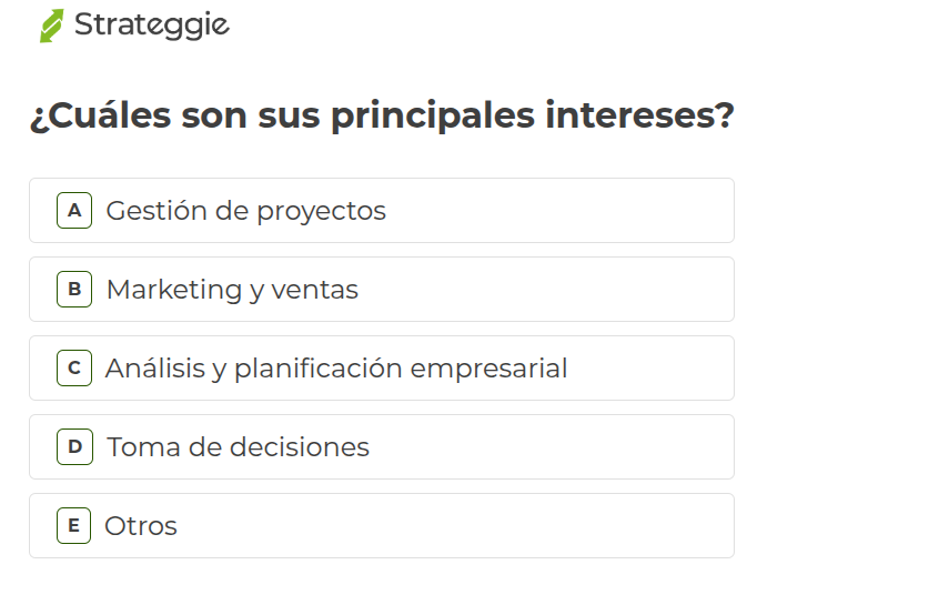 Principales intereses